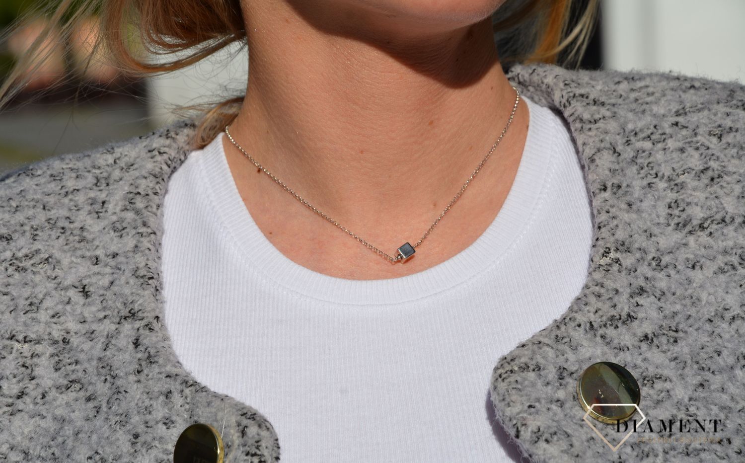 Naszyjnik srebrny kostka Dall'Acqua C RM 20357 054.jpg